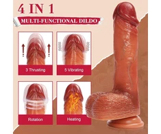 Tikroviškas dildo su nuotolinio valdymo pulteliu