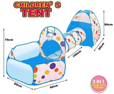 Vaikų žaidimų palapinė su tuneliu Play Tent, mėlyna