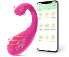 Vibratoriai valdomi nuotoliniu būdu APP Control, rožinis