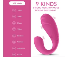 Vibratoriai valdomi nuotoliniu būdu APP Control, rožinis