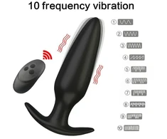 Vibratorius - analinis kištukas su nuotolinio valdymo pulteliu