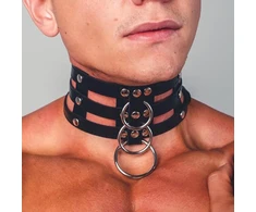 Vyriškas odinis BDSM diržas