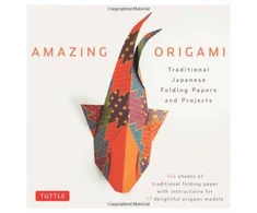 KNYGA Bookshop Amazing Origami Kit: Traditional Japanese Folding Papers and Projects [144 Origami Papers with Book, 17 Projects]