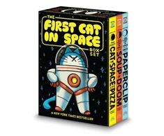 KNYGA Barnett, Mac First Cat in Space 3-Book Box Set: A Graphic Novel Collection: The First Cat in Space Ate Pizza, The First Cat in Space and the Soup of Doom, The First Cat in Space and the Wrath of the Paperclip