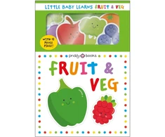 KNYGA Books Priddy Little Baby Learns Fruit &amp; Veg: With 12 puzzle pieces!