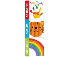 KNYGA Books Priddy See, Touch, Feel Words, Numbers, Colours (Chunky Set): With 3 mini board books
