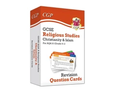 KNYGA Cgp Books GCSE AQA A Religious Studies: Christianity &amp; Islam Revision Question Cards