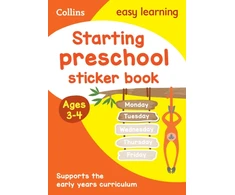 KNYGA Collins Easy Learning Starting preschool Sticker Book Ages 3-4