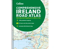 KNYGA Collins Maps Comprehensive Road Atlas Ireland: Easy to Read, Updated Mapping
