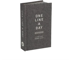 KNYGA Diary Or Journal Charcoal Canvas One Line a Day