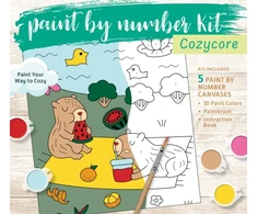 KNYGA Editors of Chartwell Books Cozycore Paint by Number Kit: Paint Your Way to Cozy - Kit Includes: 5 Paint by Number Canvases, 10 Paint Colors, Paintbrush, Instruction Book