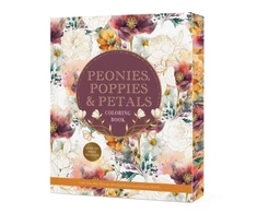 KNYGA Editors of Chartwell Books Peonies, Poppies &amp; Petals Coloring Book: Color Your Way Through Beautiful Blooms and Delicate Details