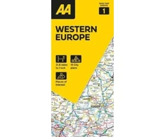 KNYGA folded AA Road Map Western Europe
