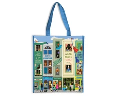 KNYGA Galison Main Street Books Reusable Shopping Bag