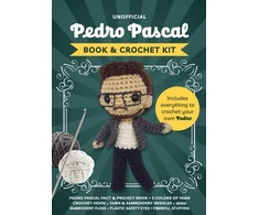 KNYGA Galusz, Kati Unofficial Pedro Pascal Book and Crochet Kit: Includes Everything to Crochet Your Own Pedro - Pedro Pascal Fact &amp; Project Book, 5 Colors of Yarn, Crochet Hook, Yarn &amp; Beading Needles, Wire, Embroidery Floss, Plastic Safety Eyes, Fiberfill Stuffing