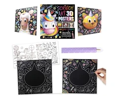 KNYGA Igloo Scratch Art 3D Posters: Unicorn &amp; Friends