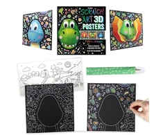 KNYGA Igloo Books Ltd; Sparkpool Scratch Art 3D Posters: T-Rex &amp; Friends