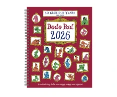 KNYGA Dodo Lord Dodo Pad Original Desk Diary 2026 - Week to View, Calendar Year Diary: A Diary-Organiser-Planner Book with space for iki 5 people/appointments/activities. UK made, sustainable, plastikas free