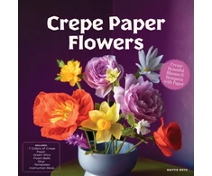 KNYGA Kotz Hattie Crepe Paper Flowers: Create Beautiful Blooms &amp; Bouquets with Paper - Includes: 7 Colors of Crepe Paper, Žalias Wire, Foam Balls, Glue, Templates, Instruction Book