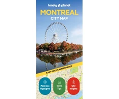 KNYGA Lonely Planet Montreal City Map: Durable, Atsparus vandeniui, Easy-Fold Planning Map with Attractions &amp; Walking Tours