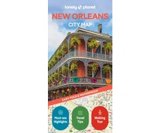 KNYGA Lonely Planet New Orleans City Map: Durable, Atsparus vandeniui, Easy-Fold Planning Map with Attractions &amp; Walking Tours