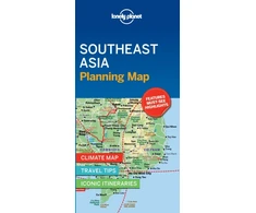 KNYGA Lonely Planet Southeast Asia Planning Map: Durable, Atsparus vandeniui, Easy-Fold Travel Map with Top Attractions, Itineraries &amp; Themed Lists
