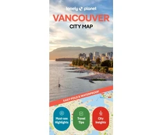 KNYGA Lonely Planet Vancouver City Map: Durable, Atsparus vandeniui, Easy-Fold Planning Map with Attractions &amp; Walking Tours