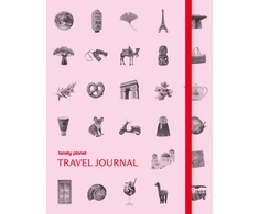 KNYGA Lonely Planet's Travel Journal: Rožinė: Record Precious Moments | Writing Prompts, Sticker Sheet &amp; Trip Planning Tips | Pocket for Keepsakes | Available in Three Colours