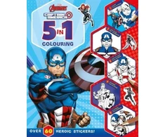 KNYGA Marvel Entertainment International Ltd Marvel Avengers Captain America: 5 in 1 Colouring