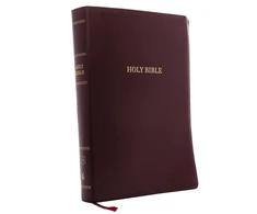 KNYGA Nelson Thomas KJV Holy Bible: Super Giant Print with 43,000 Cross References, Burgundy Leather-look, Raudona Letter, Comfort Print: King James Version