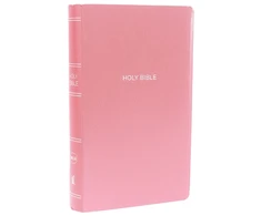 KNYGA Nelson Thomas NKJV, Gift and Award Bible, Leather-Look, Rožinė, Raudona Letter, Comfort Print: Holy Bible, New King James Version
