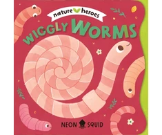 KNYGA Neon Squid Wiggly Worms: An adorable peek-through rhyming board book about insects and nature