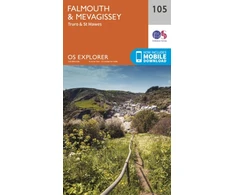 KNYGA Ordnance Survey Falmouth and Mevagissey, Truro and St Mawes