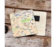 KNYGA Bookshop OS Map Wooden Square Magnet - Yorkshire Dales National Park