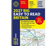 KNYGA Philips Maps 2027 Philip's Big Easy to Read Road Atlas of Britain (A3 Spiral): The detail you need at a size you can read