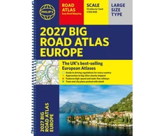 KNYGA Philips Maps Philip's 2027 Big Road Atlas of Europe: Easy-read mapping A3 Spiral edition