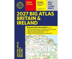 KNYGA Philips Maps Philip's 2027 Big Road Atlas of Britain and Ireland (A3 Paperback): with Natural Landscape Contouring