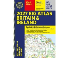 KNYGA Philips Maps Philip's 2027 Big Road Atlas of Britain and Ireland (A3 Spiral): With Natural Landscape Contouring