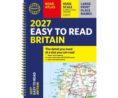 KNYGA Philips Maps Philip's 2027 Easy to Read Road Atlas of Britain (A4 Spiral): The detail you need at a size you can read