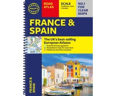 KNYGA Philips Maps Philip's France and Spain Road Atlas: Covers the whole of France, Spain and Portugal, alongside Belgium, Andorra and Luxembourg
