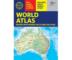 KNYGA Philips Maps Philip's RGS World Atlas (A4), with Global Cities, Facts and Flags