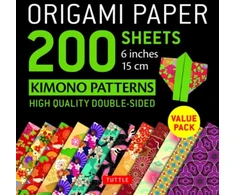 KNYGA Publishing, Tuttle Origami Paper 200 sheets Kimono Patterns 6 (15 cm)