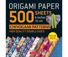 KNYGA Bookshop Publishing Tuttle Origami Paper 500 sheets Chiyogami Designs 6 inch 15cm: High-Quality Origami Sheets Printed with 12 Different Designs