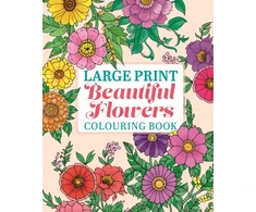KNYGA Willow Tansy Large Print Beautiful Flowers Colouring Book
