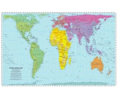 KNYGA WorldView Peters World Map: Folded