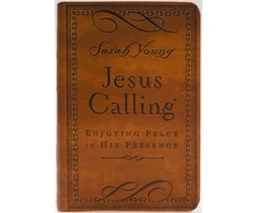 KNYGA Young Sarah Jesus Calling, Small Brown Leathersoft, with Scripture References: Enjoying Peace in His Presence (A 365-Day Devotional)