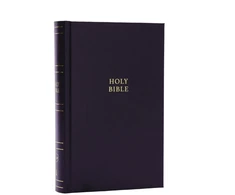 KNYGA Zondervan NKJV Personal Size Large Print Bible with 43,000 Cross References, Juodas Hardcover, Raudona Letter, Comfort Print