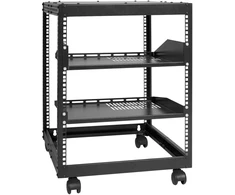 12U tinklinė serverio spintos apsauga. atviro rėmo 4 stulpų. reguliuojama 58.4-101.6 cm
