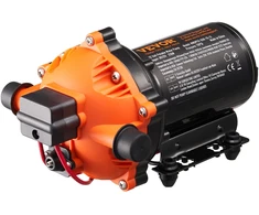 12V membraninis vandens siurblys. 5 GPM (18.9 l/min). reguliuojamas 40-100 PSI slėgis