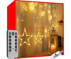 138 LED girlianda Užuolaida - Krioklys žvaigždės USB